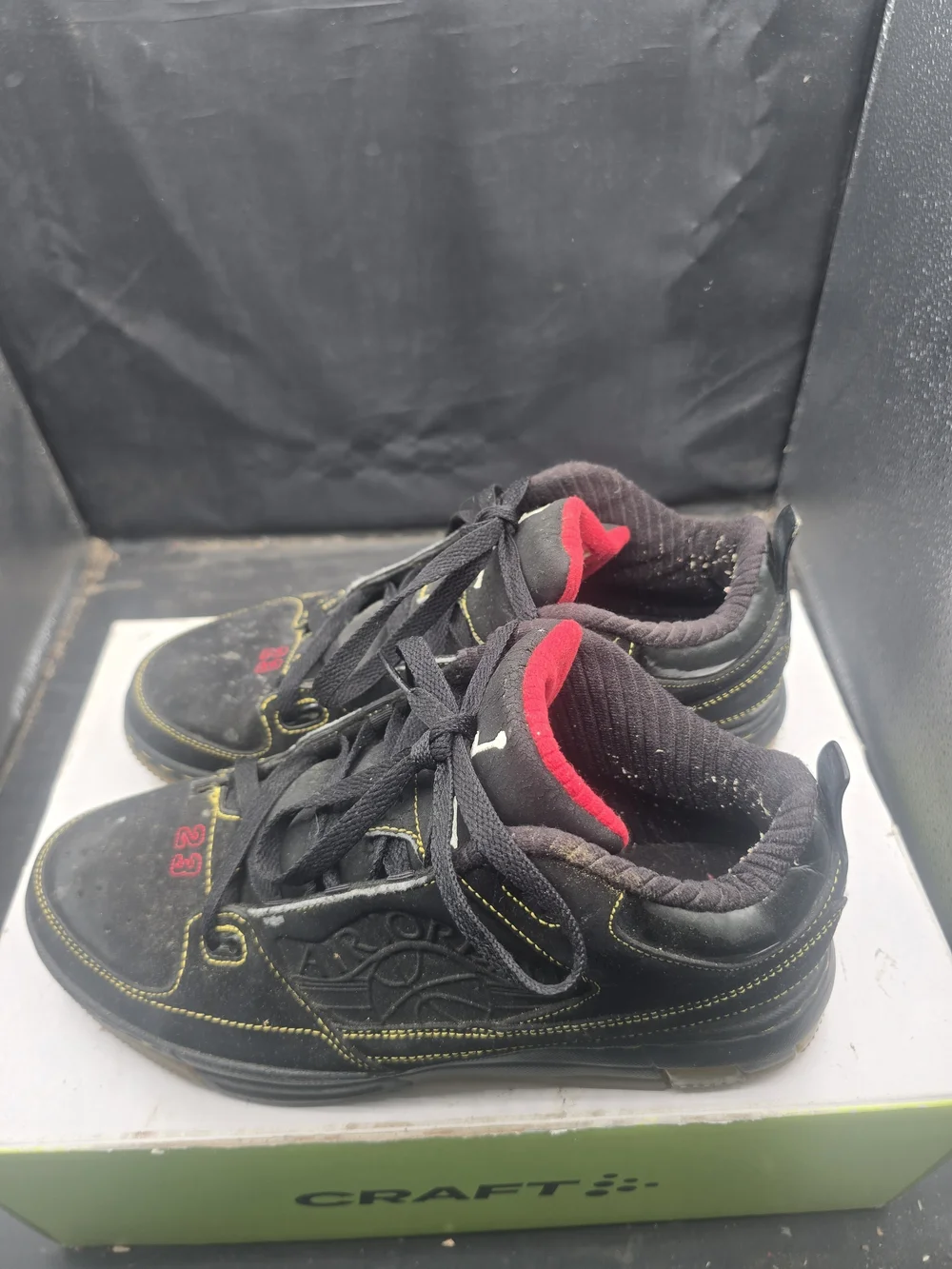 Jordan Black and Red Athletic High-Top Sneakers